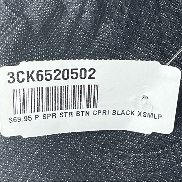 SOFT SURROUNDINGS NWT STRAIGHT LEG CAPRI PANTS BLACK DENIM SLIM SATION PETITE XS - Picture 7 of 10